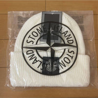 Thumbnail for Stone Island Knit Beanie Hat White