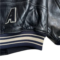 Thumbnail for Rare vintage Avirex USA Chenille spellout leather bomber