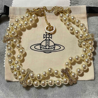 Thumbnail for Vivienne Westwood Faustine Layered Pearl Necklace