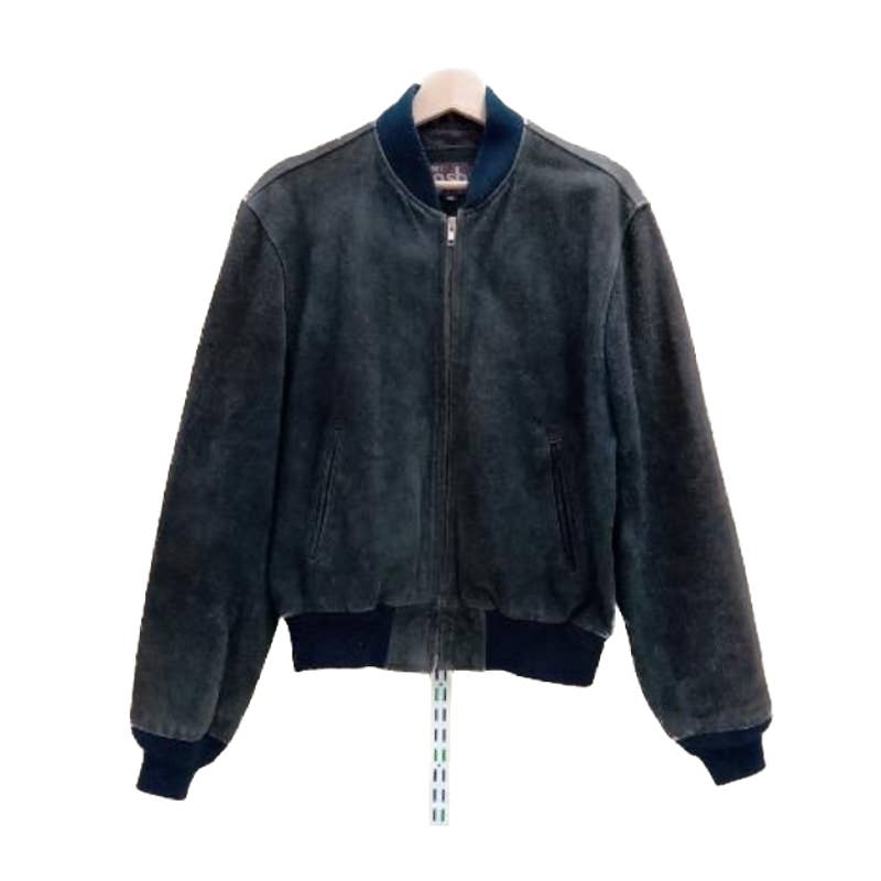 Vintage Suede Leather Boxy Bomber Jacket