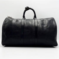 Thumbnail for LOUIS VUITTON Epi Keepall 45 Black Leather Boston Bag