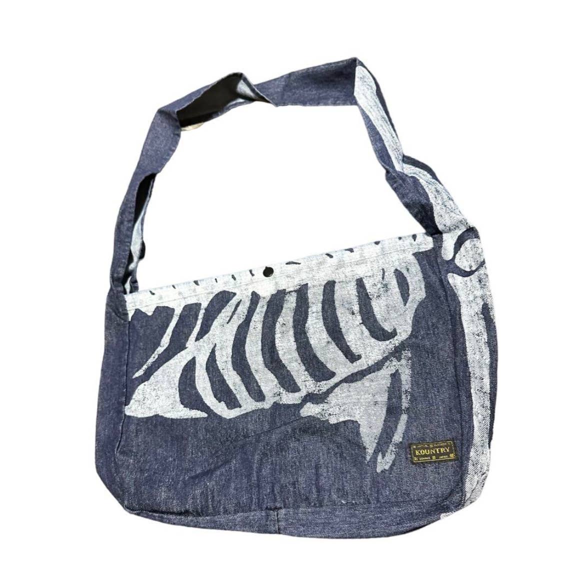 Kapital Bone skeleton crossbody shoulder Book Bag