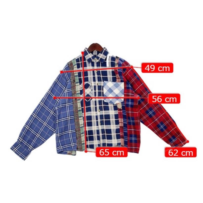 Nepenthes Rebuild by Needles 7CUT check flannel Shirt