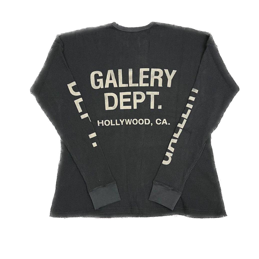 GALLERY DEPT Thermal Logo Waffle-Knit Longsleeve