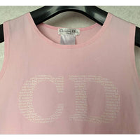 Thumbnail for Christian Dior pink spellout CD logo Dior Tank Top