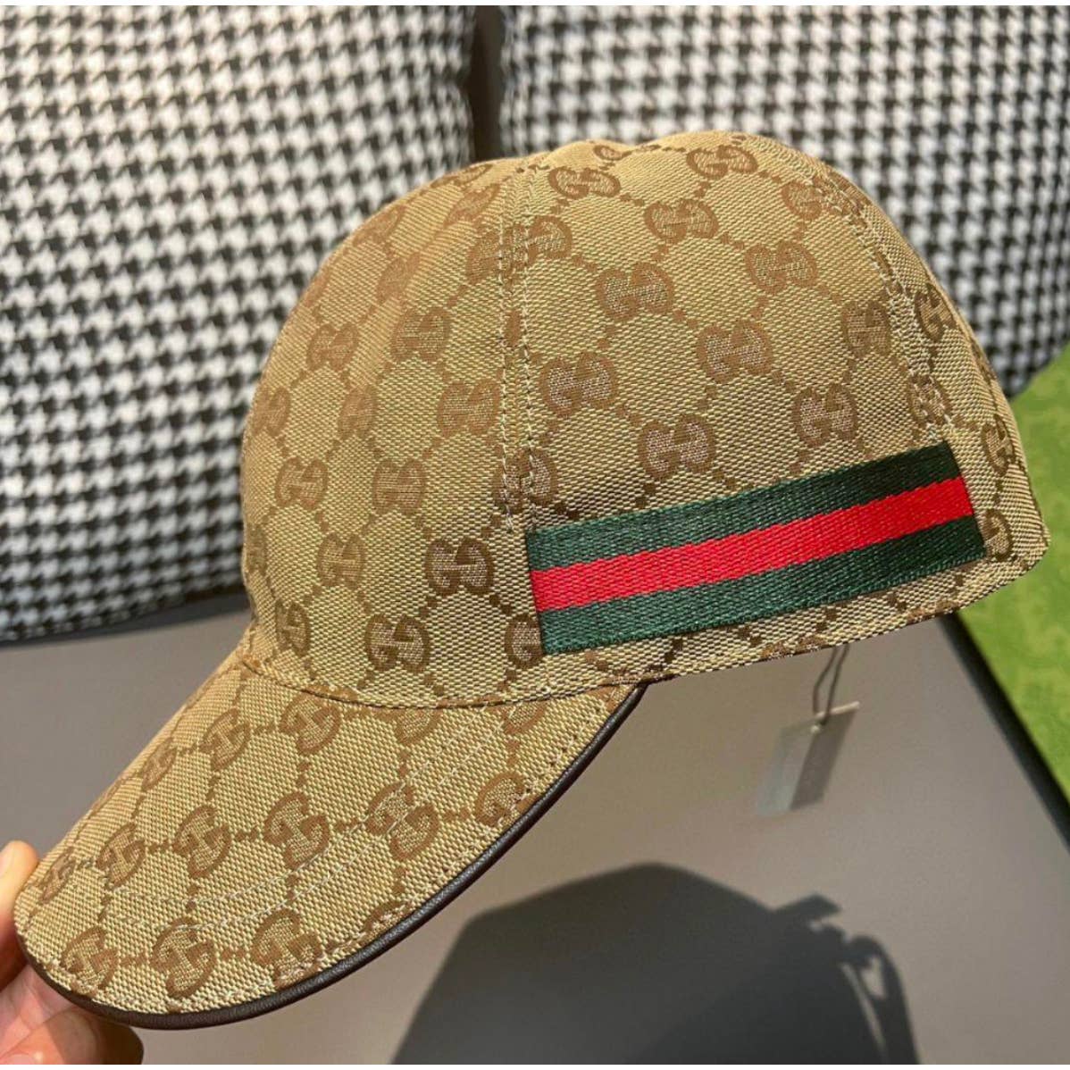 Gucci Cap Hat Baseball Cap GG Canvas Brown Brown Sherry Line Unisex