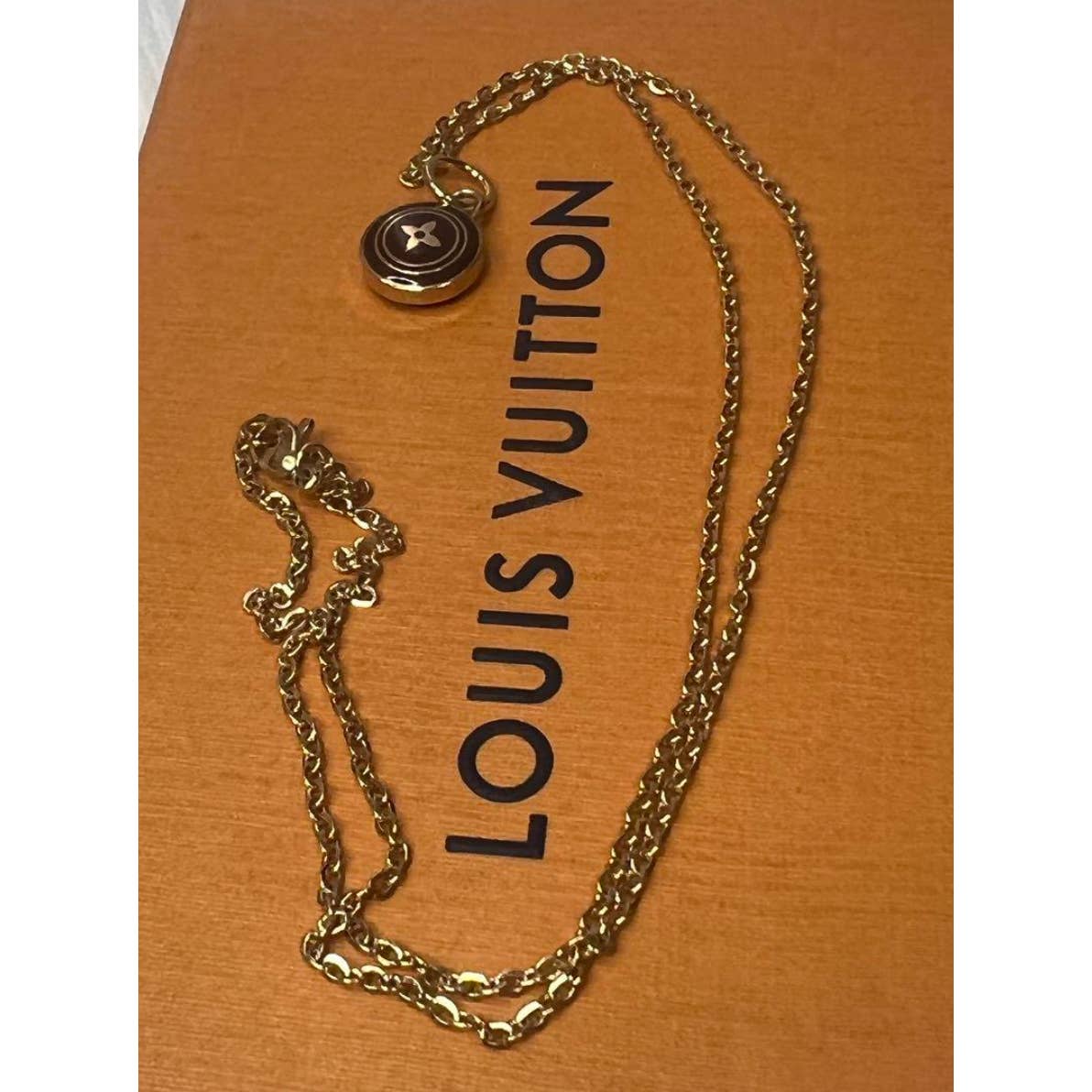 Louis Vuitton Mini Charm Necklace Chocolate