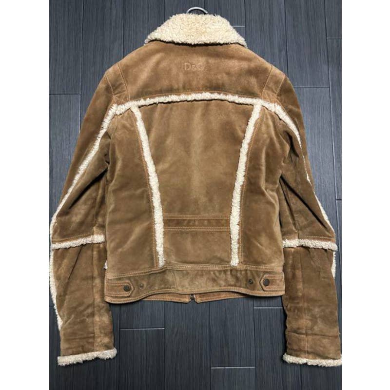 Dolce & Gabbana's Archive Shearling Suede Aviator Jacket