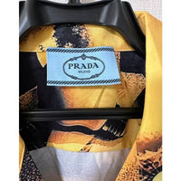 Thumbnail for PRADA yellow flower button-up short sleeve sunflower shirt