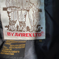 Thumbnail for Rare vintage Avirex USA Chenille spellout leather bomber