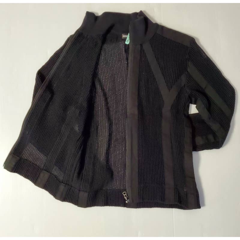 ISSEY MIYAKE Mesh zip up Panelled jacket