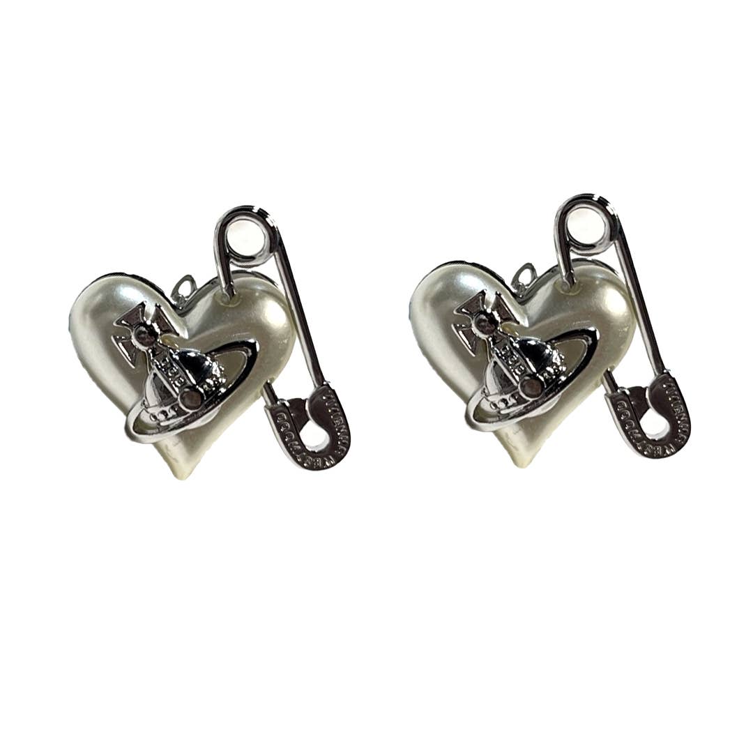 Vivienne Westwood Orietta Safety Pin Orb Earrings