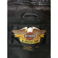 Thumbnail for Harley Davidson genuine leather padded piping racing jacket