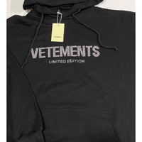 Thumbnail for VETEMENTS Crystal embellished logo HOODIE