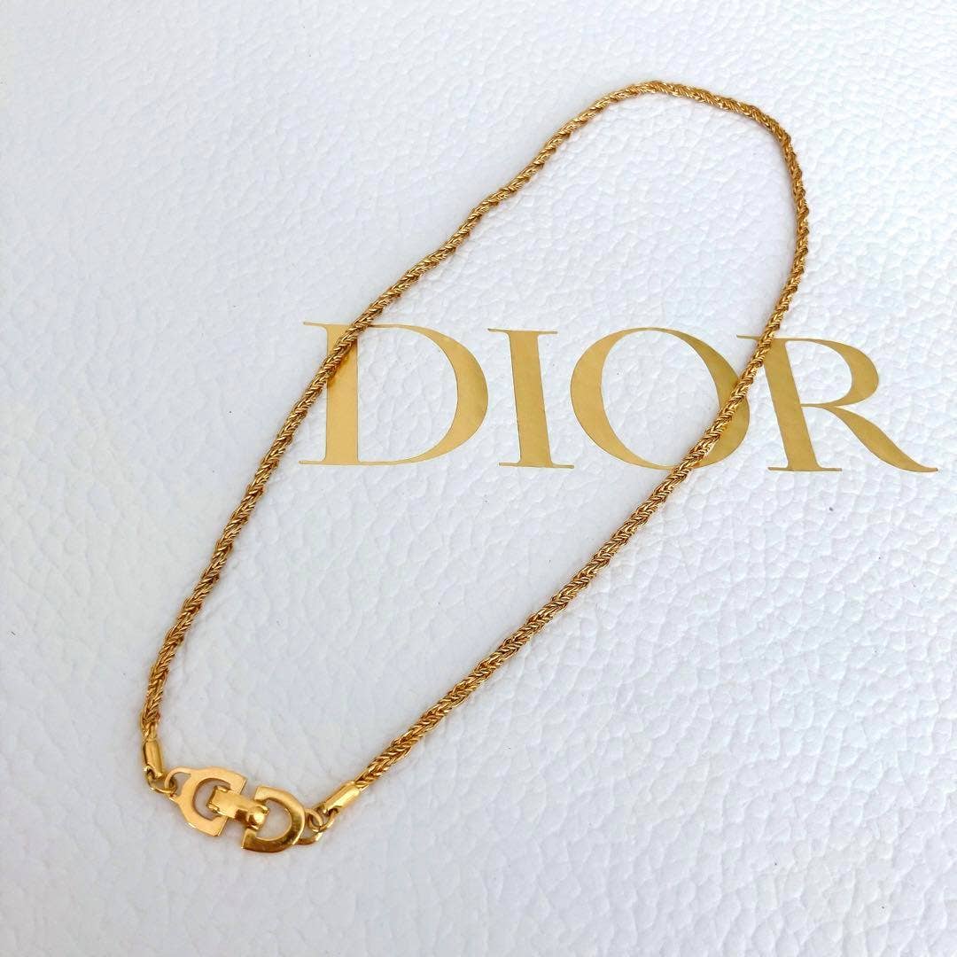 Christian Dior logo choker necklace