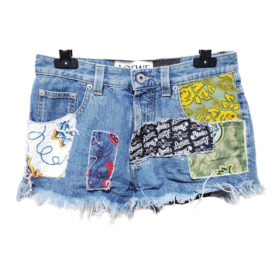 Loewe Patchwork Denim Shorts