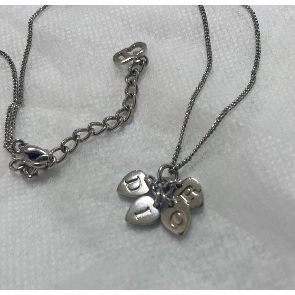 Dior Spellout 4 Heart Necklace