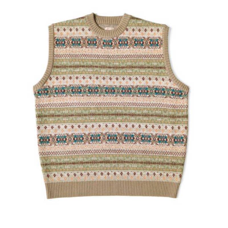 KAPITAL Kountry 7G Wool Fair Isle BONE Vest