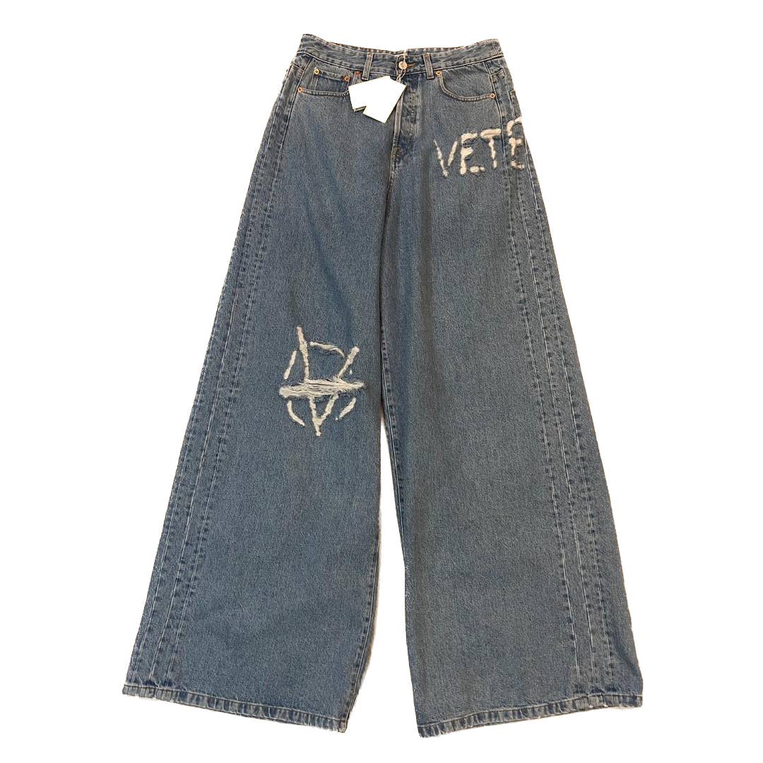 AW23 VETEMENTS Anarchy Logo Baggy Denim