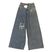 Thumbnail for AW23 VETEMENTS Anarchy Logo Baggy Denim