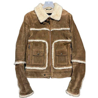 Thumbnail for Dolce & Gabbana's Archive Shearling Suede Aviator Jacket