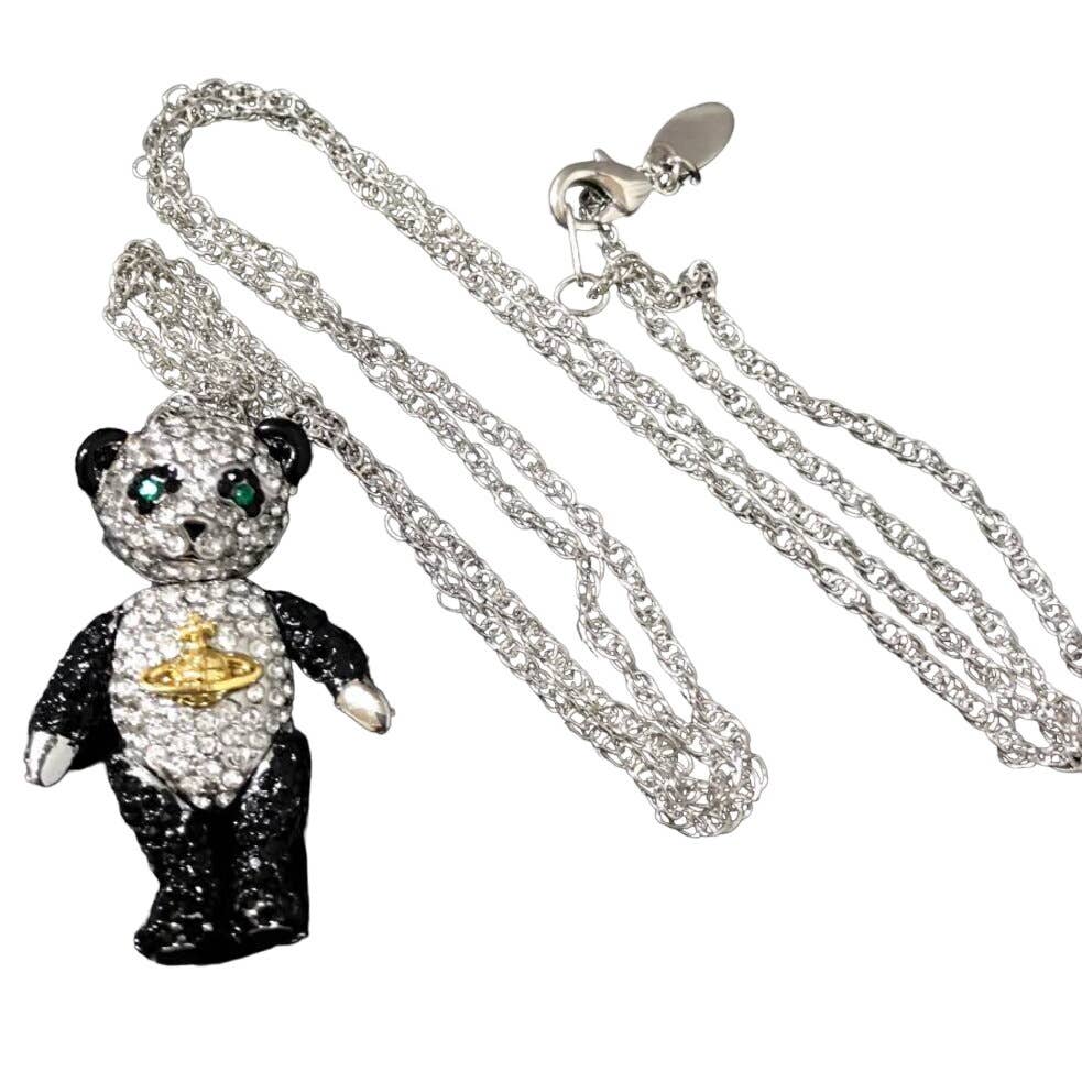 Vivienne Westwood Panda Necklace rhinestone necklace