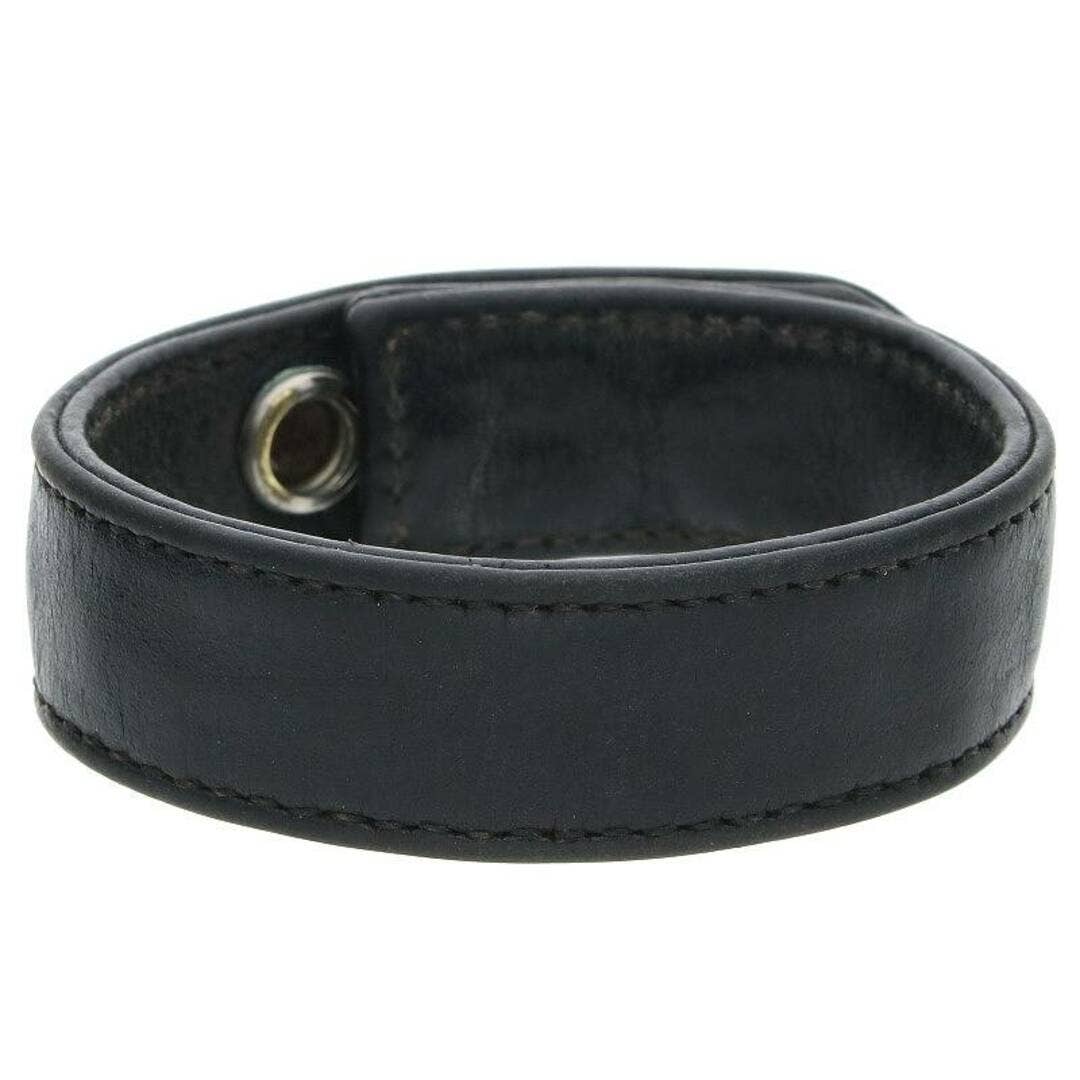 Chrome Hearts Leather Cross Snap Leather Bracelet