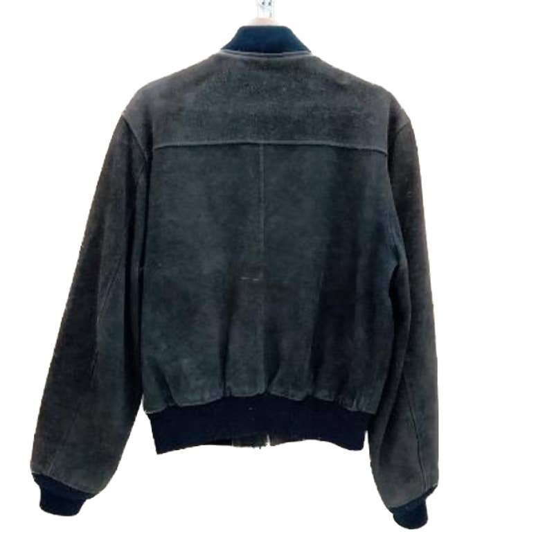 Vintage Suede Leather Boxy Bomber Jacket