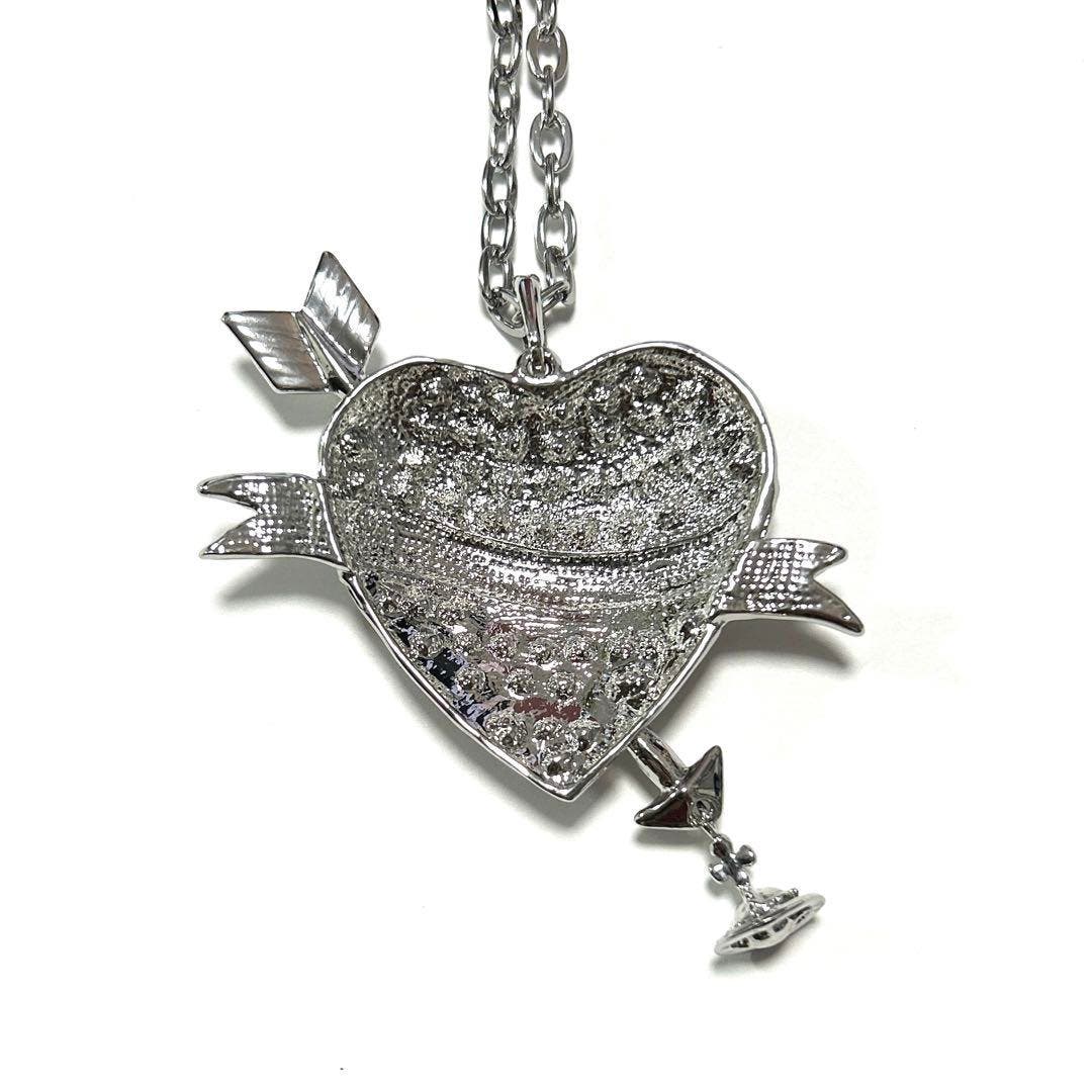 Rare Vivienne Westwood Large Heart Arrow Necklace