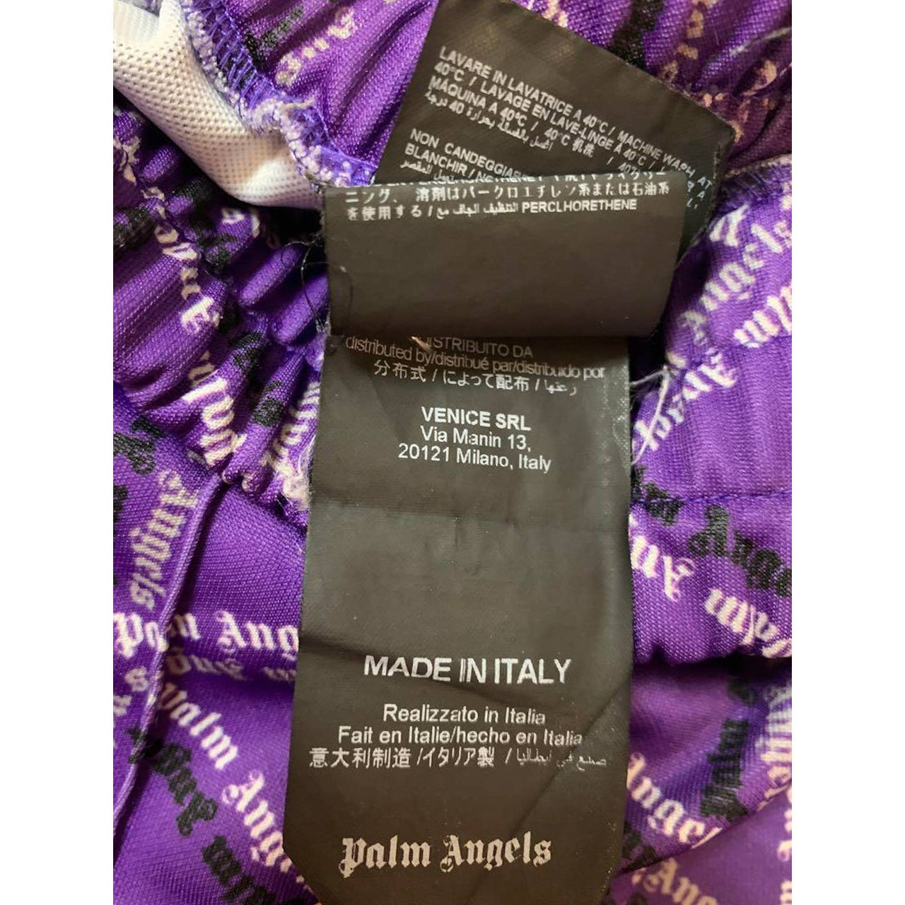 Palm Angels Storm Monogram Sweatpants Purple