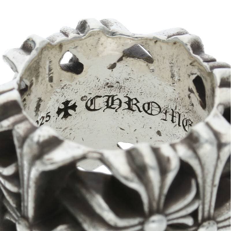 Chrome Hearts Square Cemetery Cross Silver Ring