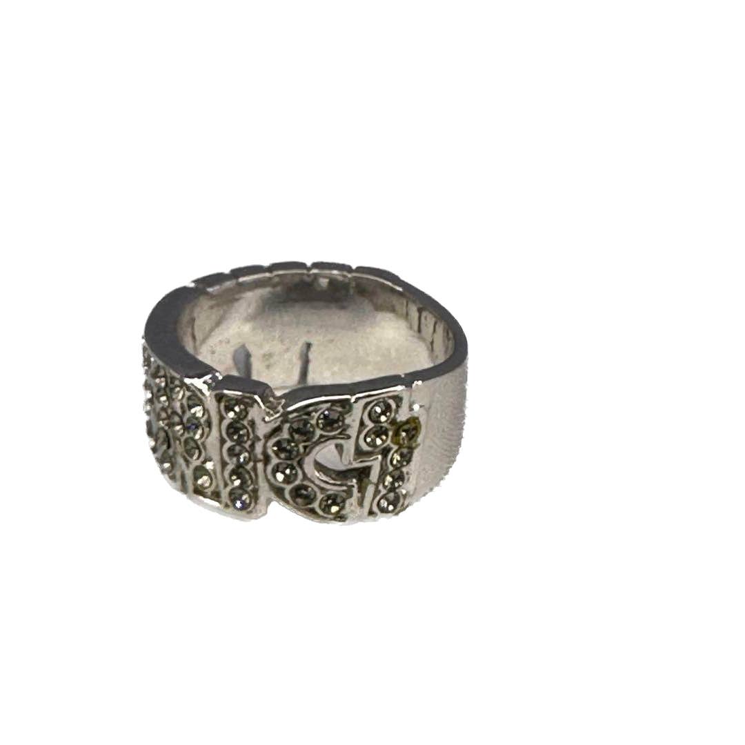 Archive Rare Hysteric Glamour Rhinestone Spellout Ring