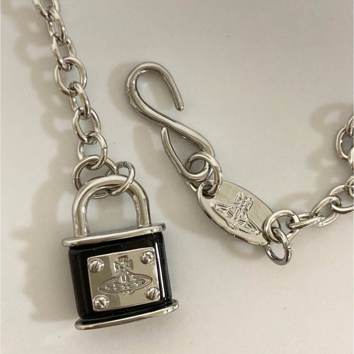 Vivienne Westwood Padlock lock Orb Necklace