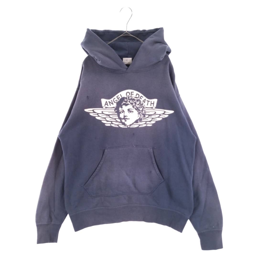 SAINT MICHAEL SS23 Angel Print Distressed Hoodie