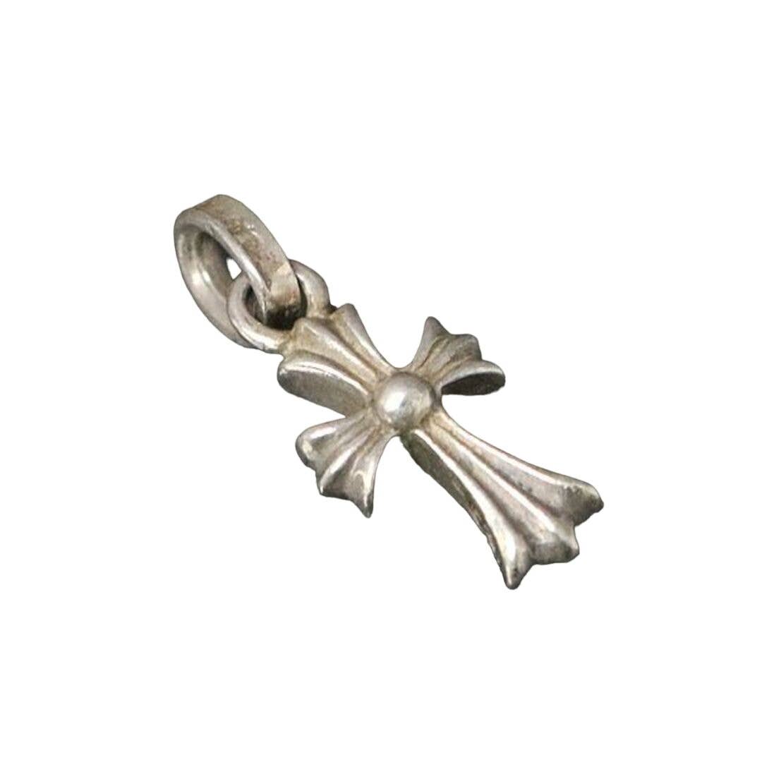 CHROME HEARTS Baby Fat Cross Charm Pendant Silver