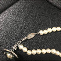 Thumbnail for Vivienne Westwood Pearl silver mini 3d Orb Choker Necklace