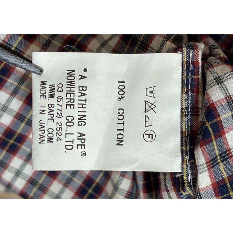 A BATHING APE Patchwork plaid Flannel shirt