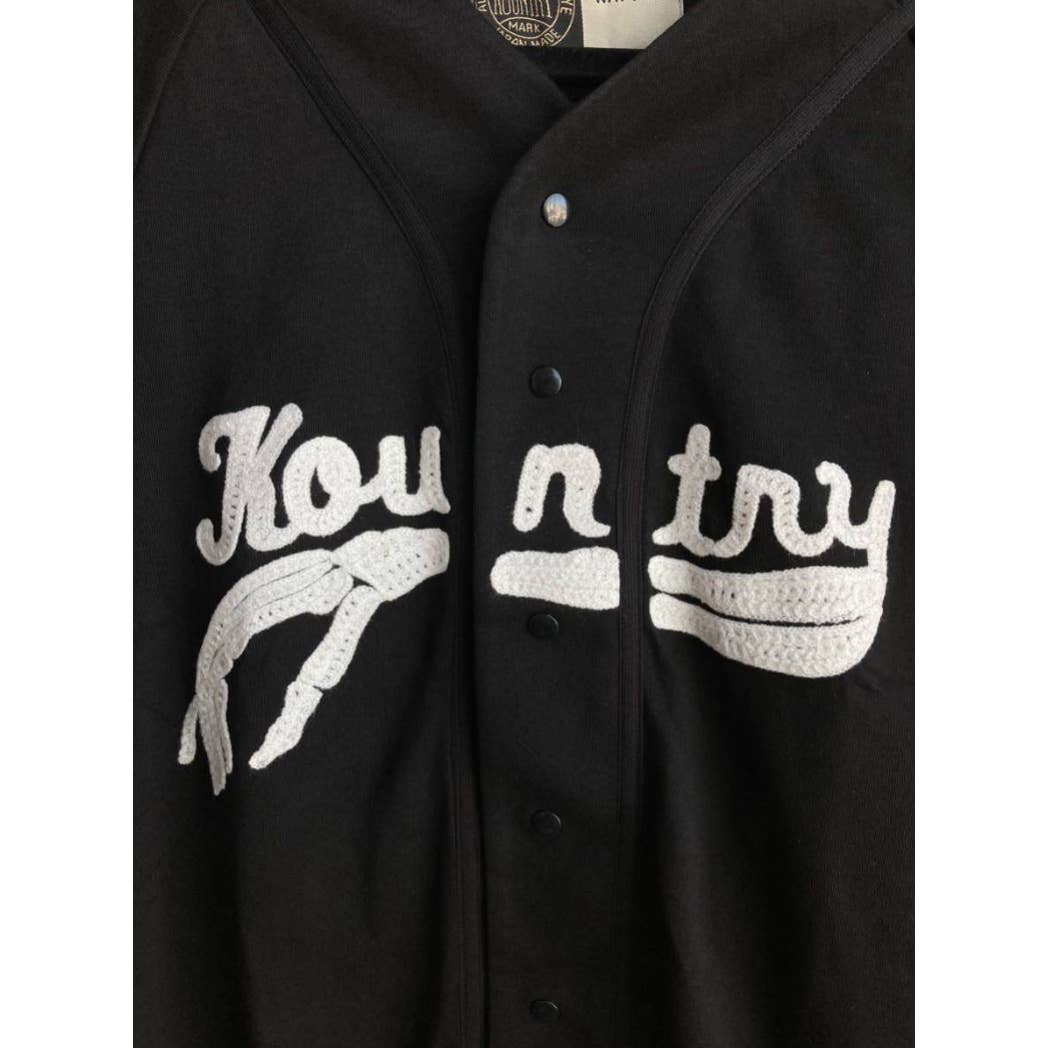 KAPITAL Kountry Skeleton Embroidery button-up Baseball Shirt