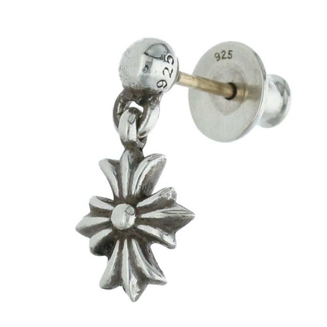 Chrome Hearts Tiny ECH Plus Drop Silver Earrings