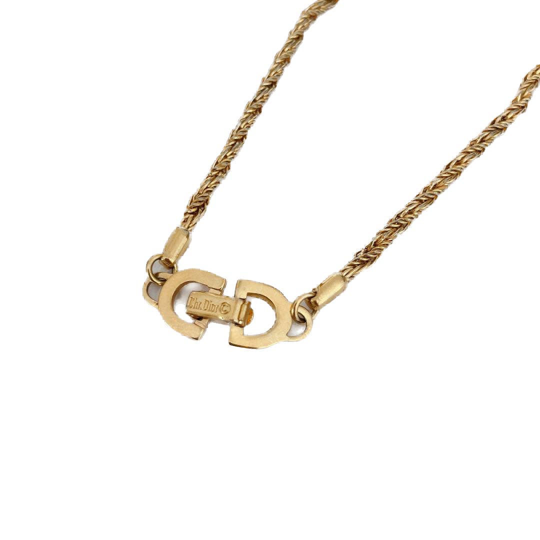 Christian Dior logo choker necklace