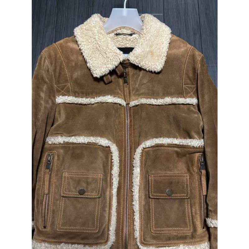 Dolce & Gabbana's Archive Shearling Suede Aviator Jacket