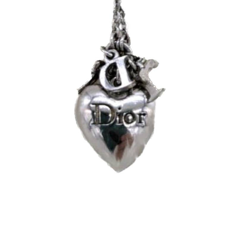 Dior Spellout Heart Necklace