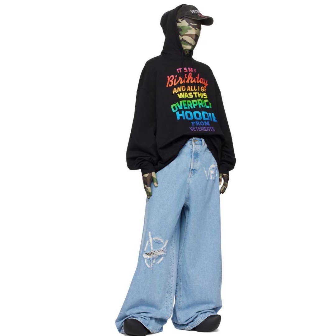 AW23 VETEMENTS Anarchy Logo Baggy Denim