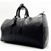 Thumbnail for LOUIS VUITTON Epi Keepall 45 Black Leather Boston Bag