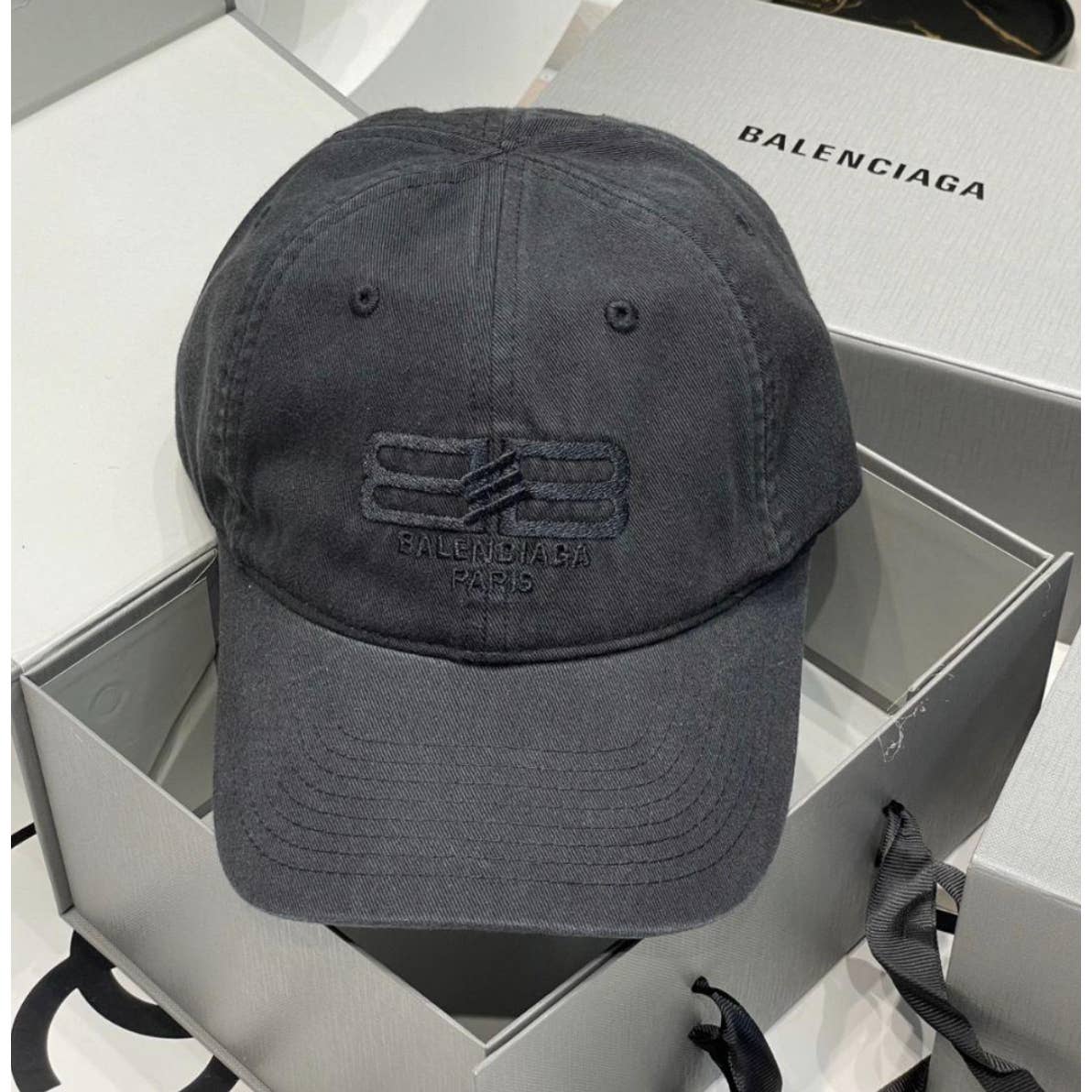 Balenciaga Cotton Logo Cap BB PARIS ICON