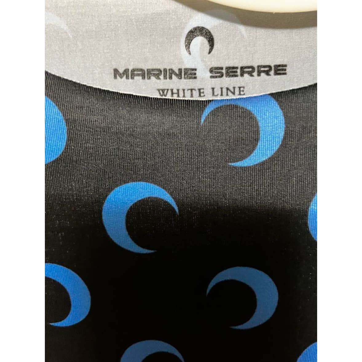 Marine Serre Moon blue crescent moon tight longsleeve