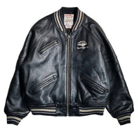 Thumbnail for Rare vintage Avirex USA Chenille spellout leather bomber