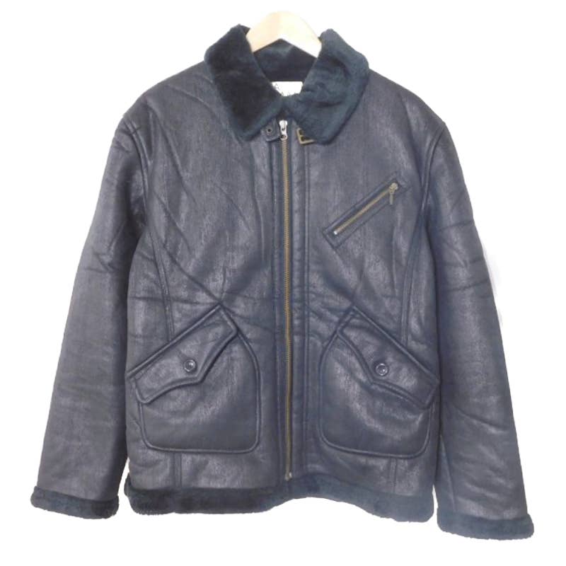 Kansai Yamamoto Shearling Lined Biker Jacket