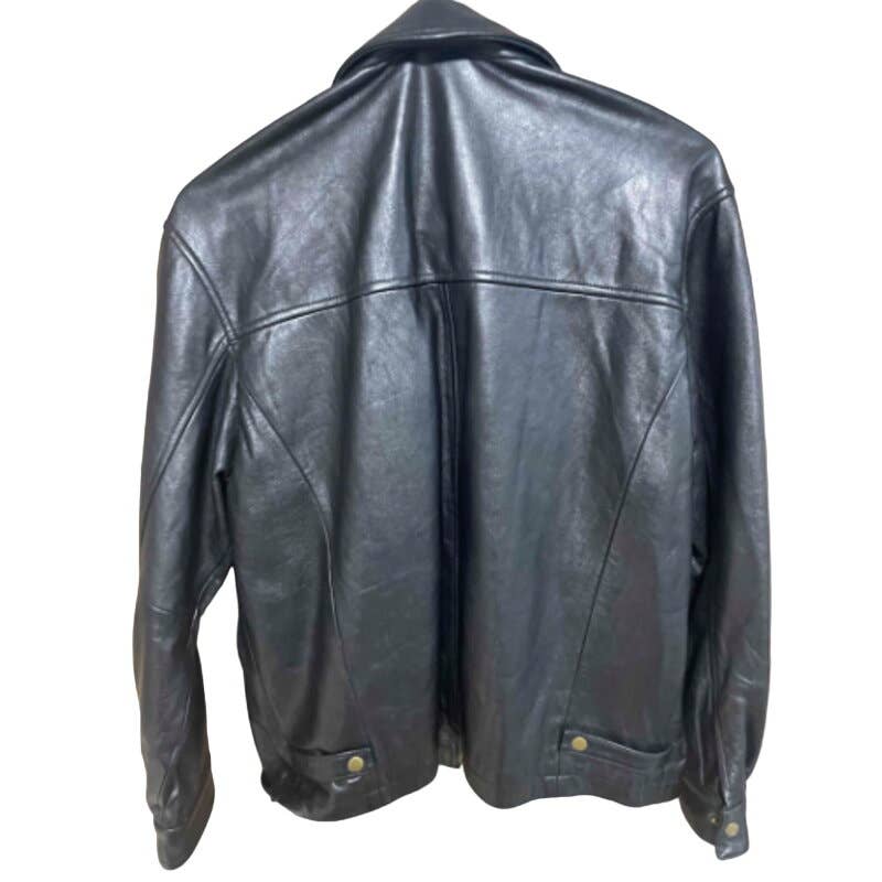 Rare vintage Balenciaga lzip-up boxy leather jacket