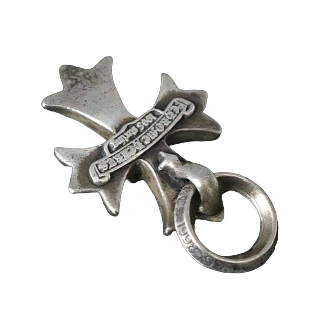 Chrome Hearts Double CH Plus Charm Pendant Silver